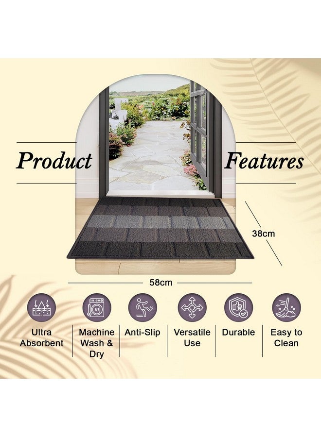 Status Contract Anti Slip Front Door Mat|(38x58cm) Living Room Rug for Entrance Door|Polypropylene Floor Mat for Home|Essential Small Rugs for Office, Bedroom & Kitchen| (Grey), Rectangular - Image 4