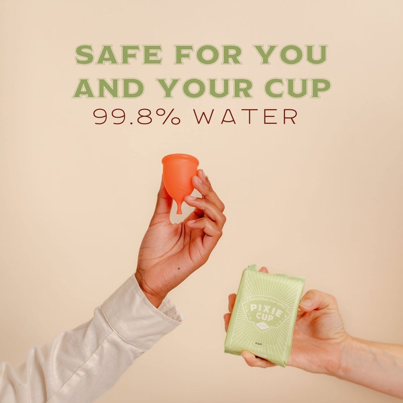 Pixie Cup مناديل كوب الحيض - مناديل نسائية للحمامات العامة أثناء التنقل - آمنة على أكواب الحيض والأقراص الشهرية - قابلة للتحلل، قابلة للشطف، متوازنة الحموضة (20 قطعة) - Image 3