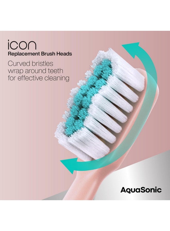 أكوا سونيك رؤوس فرشاة أسنان أكواسونيك أيكون البديلة | متوافقة مع فرشاة أسنان أكواسونيك أيكون | رأسان للفرشاة | للأسنان العادية والحساسة (لون أحمر خدود) - Image 3