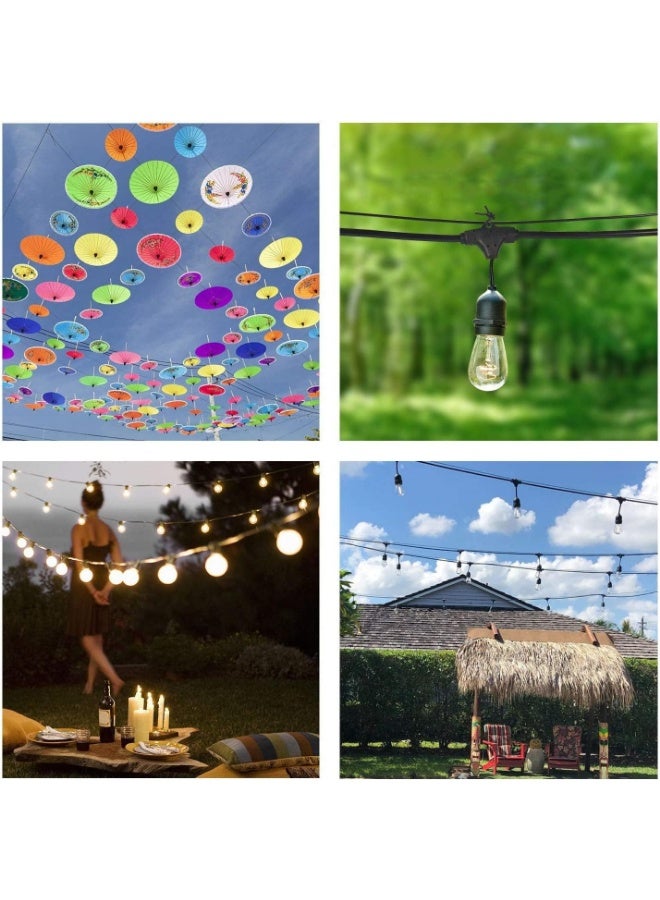 String Light Hanging Kit，Stainless Steel Cable for Outdoor Lights，Globe String Light Suspension Kit Include 182 FT Wire Rope Cable Turnbuckle and Hooks Easy to Install Outdoor Indoor (Silver) - Image 3