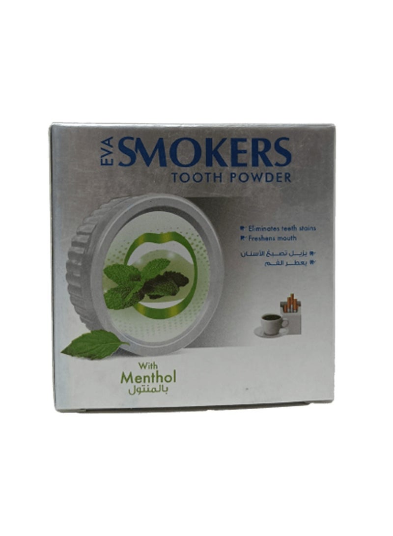 Eva بودرة أسنان EVA SMOKERS مع المنثول 40 جرام