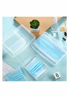 Y&D Face Storage Box, Portable Clip,Repeated Use Clip, Masks Organizer for School, Office, Carry a backup mask when going OutPortable Plastic Box-1Pack Transparent  - Image 3