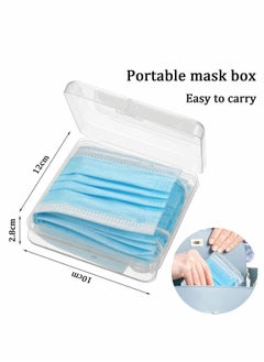 Y&D Face Storage Box, Portable Clip,Repeated Use Clip, Masks Organizer for School, Office, Carry a backup mask when going OutPortable Plastic Box-1Pack Transparent  - Image 2
