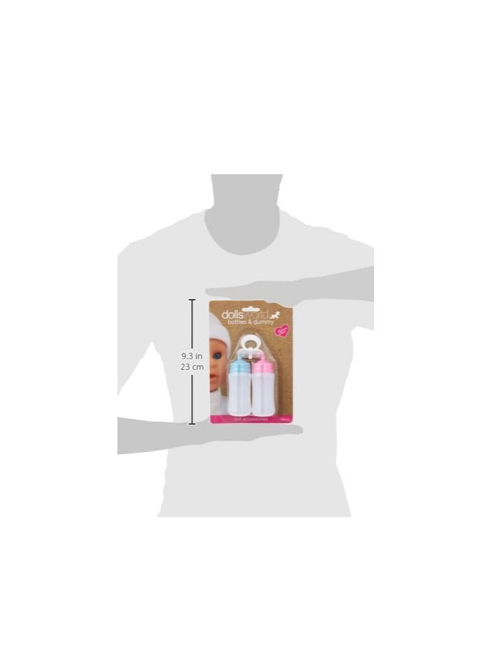 dolls world Refillable Baby Bottles with Lids and Dummy 2-Pieces Set | Milk Bottles | For Feeding Kids |  Age Group : 18 Months + - Image 3