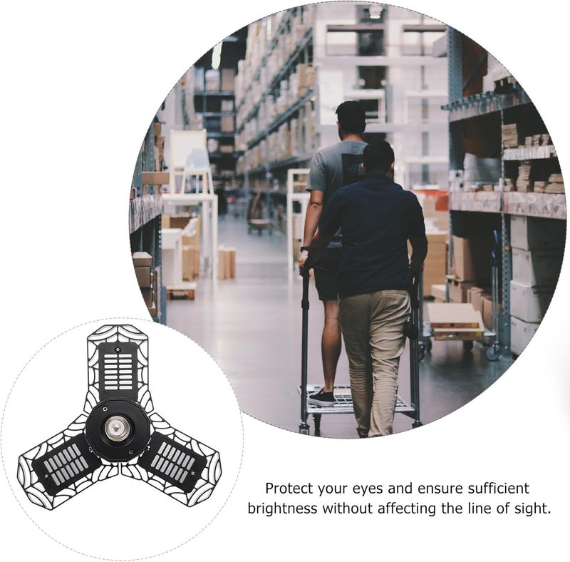 Angoily Folding Garage Light 40w Multi-Purpose Deformable Indoor Warehouse Lamp Black Industrial Bay Lighting - Image 4