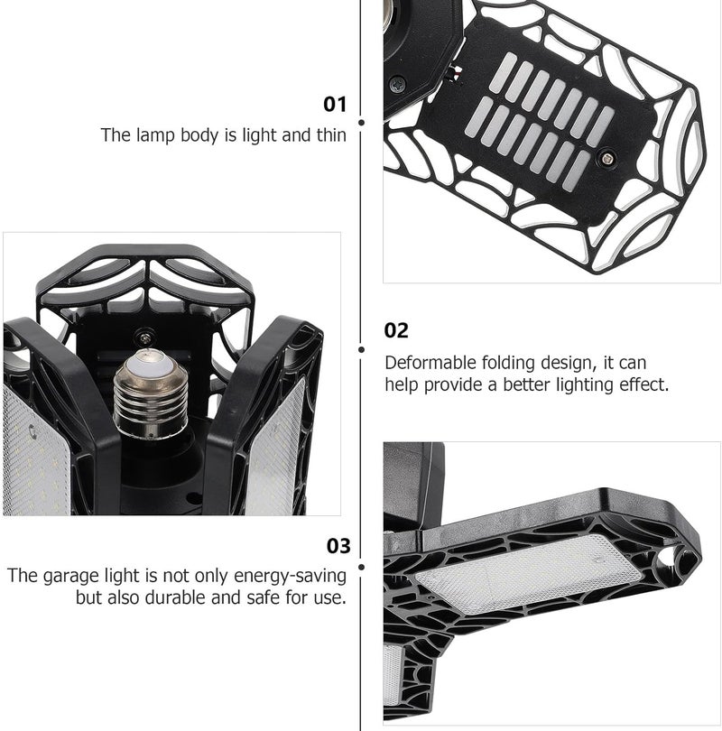 Angoily Folding Garage Light 40w Multi-Purpose Deformable Indoor Warehouse Lamp Black Industrial Bay Lighting - Image 3