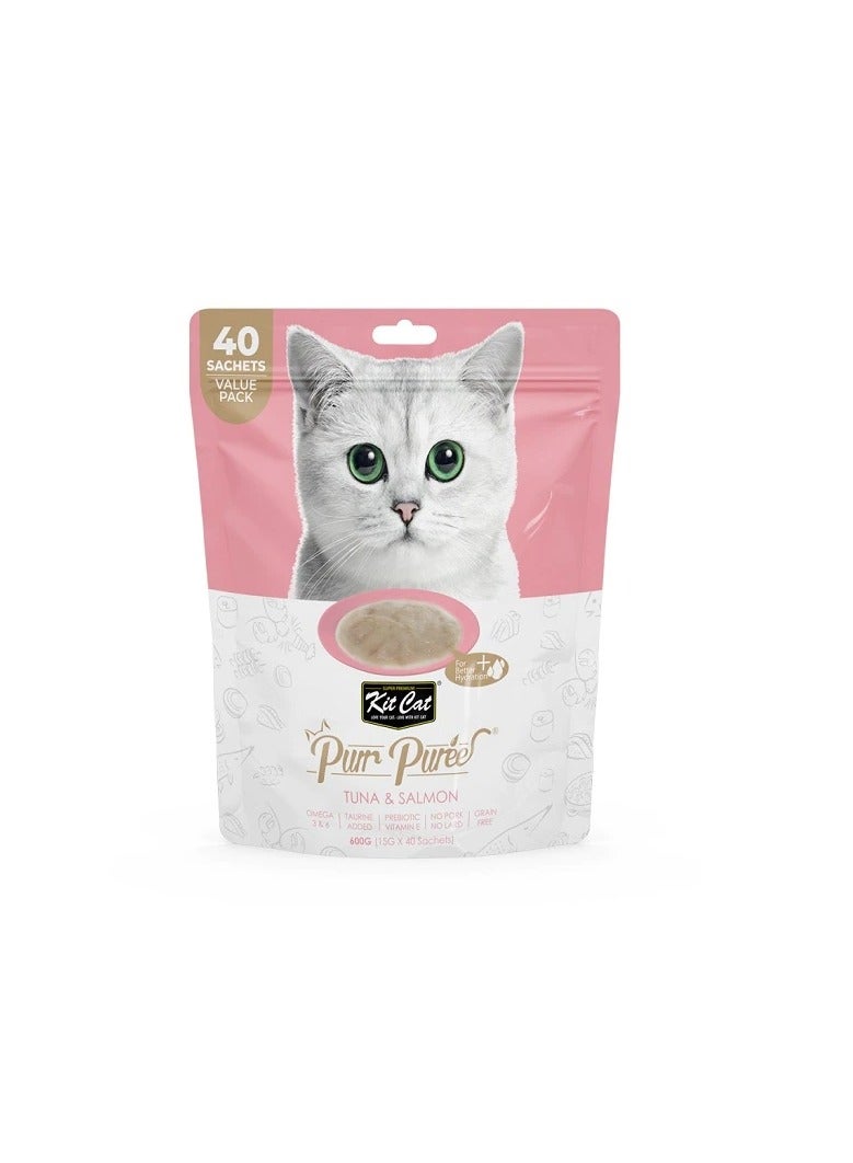Kit Cat Puree Tuna & Salmon Cat Treats - Image 1