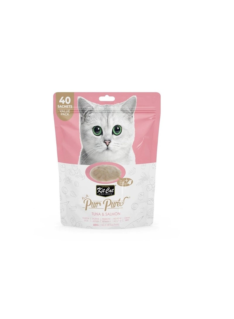 Kit Cat Puree Tuna & Salmon Cat Treats - Image 3