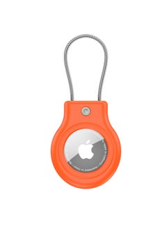For Apple AirTag Protective Case Apple Tracker PC Security Lock Anti-lost Hanging Buckle Tracker Protective Case-Color:Orange