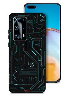 Tolwak غطاء حماية لهاتف Huawei P40 Pro Plus 5G دوائر فنية رقمية بسيطة شاشات متعددة  - Image 1