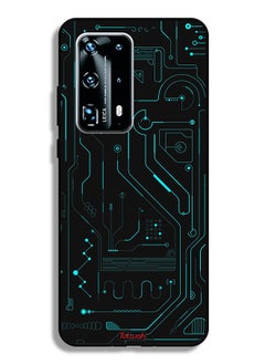 Tolwak غطاء حماية لهاتف Huawei P40 Pro Plus 5G دوائر فنية رقمية بسيطة شاشات متعددة  - Image 2