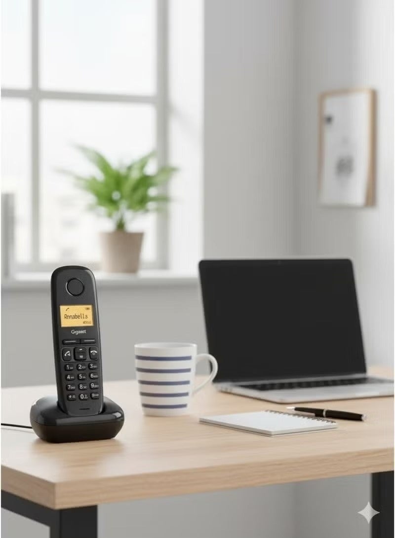 Gigaset AD100 Cordless Landline Phone with Call Block Function - Black - Image 3