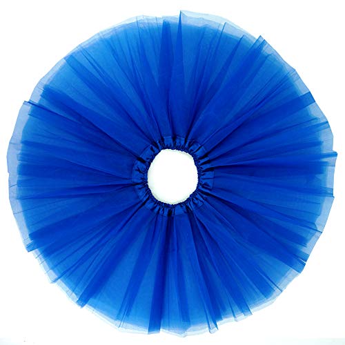 BGFKS 5 Layered Tulle Tutu Skirt for Girls with Hairbow, Ballet Dressing Up Kid Tutu Skirt Dark Blue - Image 2