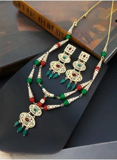 ANUM BY MUNA Luxury Jewelry Set with Green and Red Stones  - Image 1