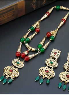 ANUM BY MUNA Luxury Jewelry Set with Green and Red Stones  - Image 3