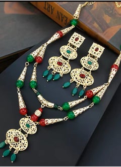 ANUM BY MUNA Luxury Jewelry Set with Green and Red Stones  - Image 4
