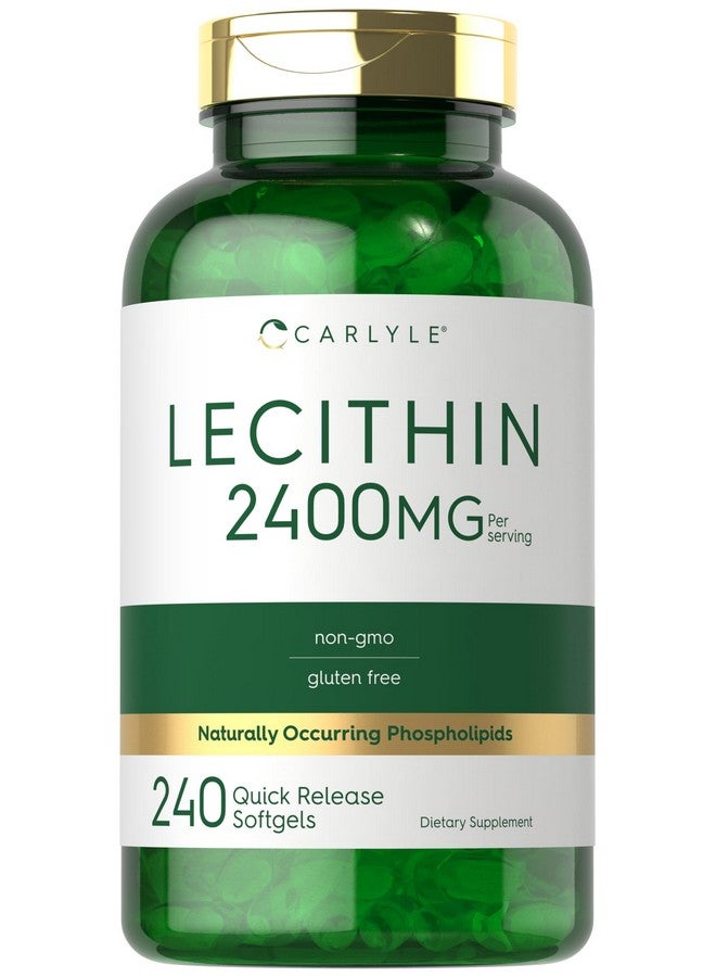 مكمل كارلايل ليسيثين | ٢٤٠٠ ملغ | ٢٤٠ كبسولة جيلاتينية لينة | مع فوسفوليبيد طبيعي | غير معدل وراثيًا، خالٍ من الغلوتين - Image 1