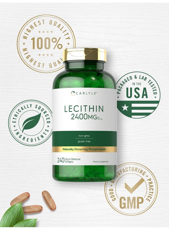 مكمل كارلايل ليسيثين | ٢٤٠٠ ملغ | ٢٤٠ كبسولة جيلاتينية لينة | مع فوسفوليبيد طبيعي | غير معدل وراثيًا، خالٍ من الغلوتين - Image 5