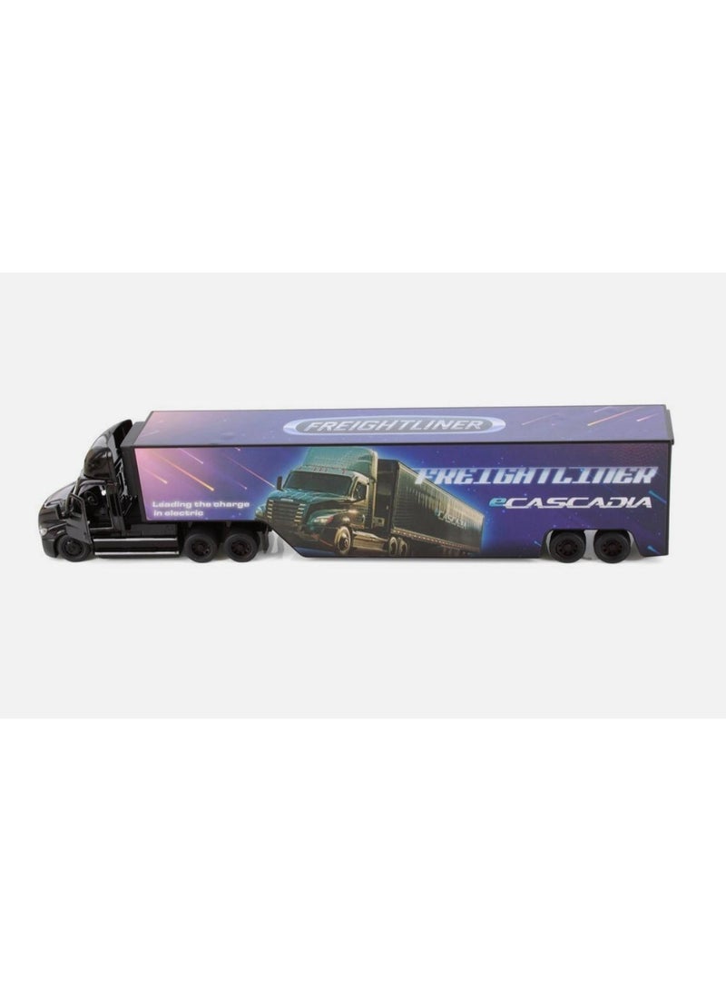 Kinsmart Freightliner eCascadia Truck Die-Cast Model 1:62 Scale – Collectible Miniature Semi Truck Toy-Black - Image 2