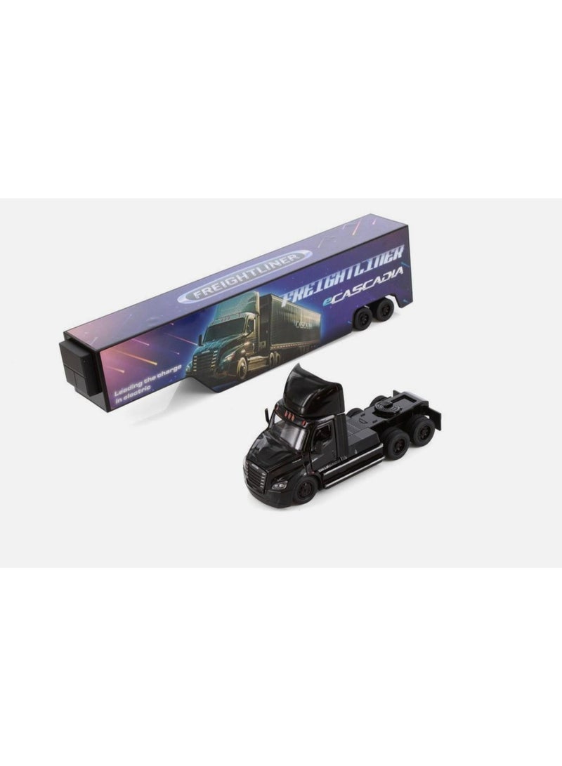 Kinsmart Freightliner eCascadia Truck Die-Cast Model 1:62 Scale – Collectible Miniature Semi Truck Toy-Black - Image 4