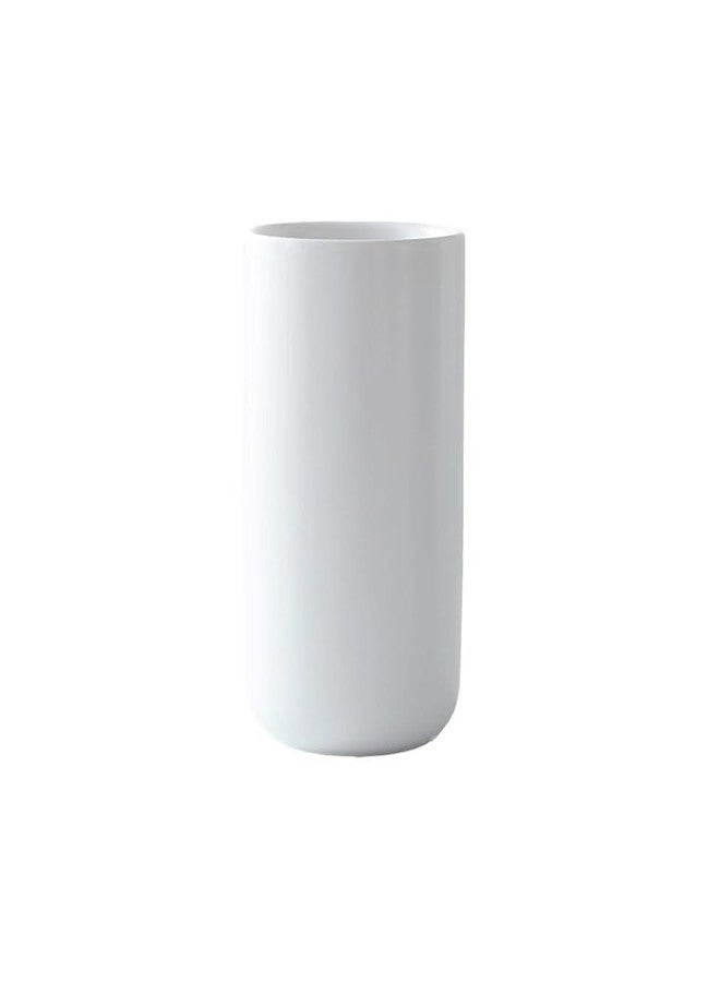 RabyLeo Ceramic mouthwash cup, simple home bathroom wash and brush rack, milk and yogurt breakfast cups. (White-A) - Image 1
