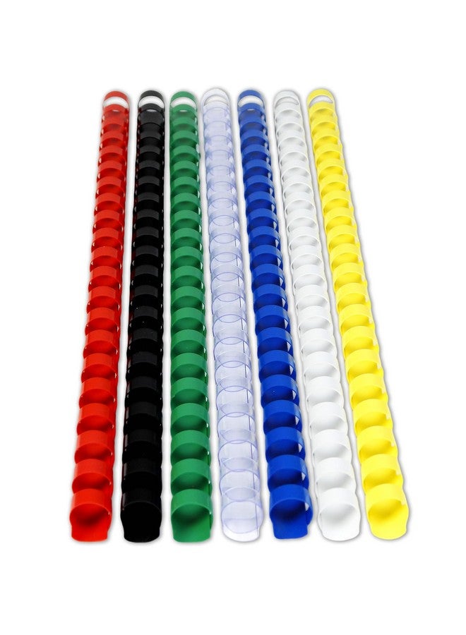 RAYSON Rayson CR-10-100-M Plastic Binding Combs 3/8in. 21-Ring, 55-Sheet Capacity, Colorful Comb Binding Spines, Max. Binding A4 Size Paper (8.3"×11.7"), Box of 100  - Image 1
