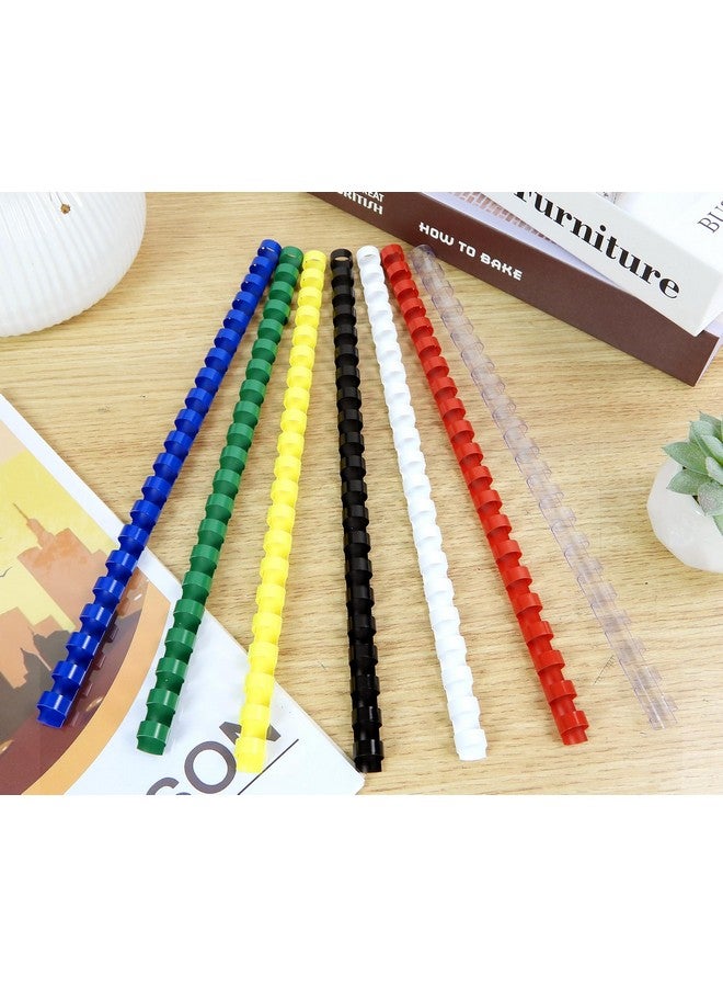 RAYSON Rayson CR-10-100-M Plastic Binding Combs 3/8in. 21-Ring, 55-Sheet Capacity, Colorful Comb Binding Spines, Max. Binding A4 Size Paper (8.3"×11.7"), Box of 100  - Image 5