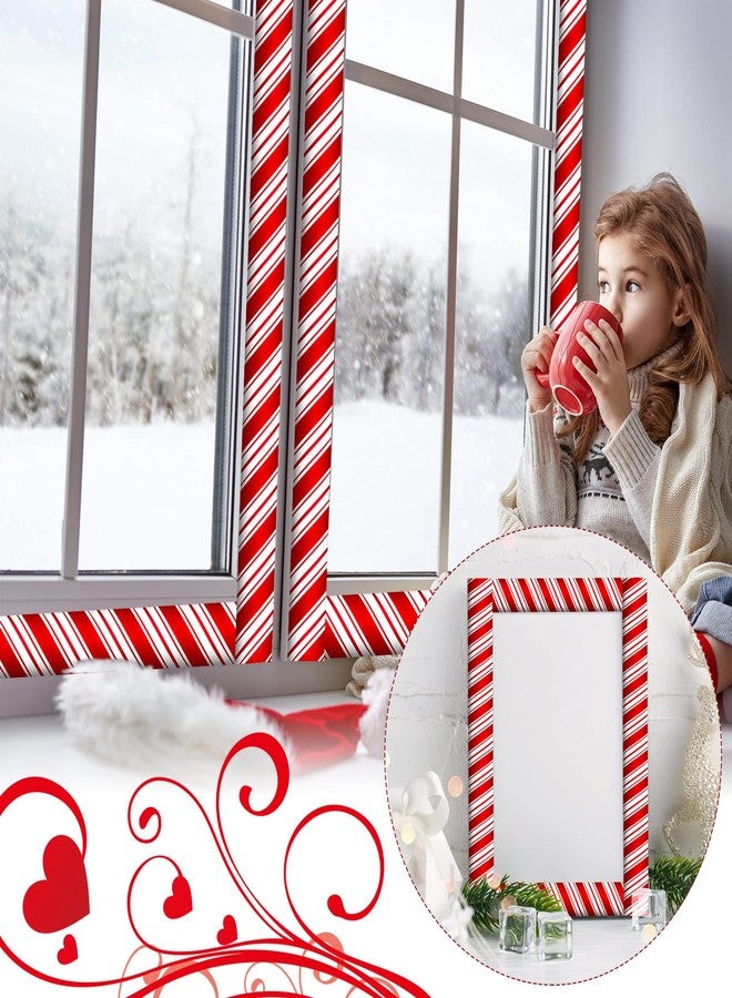 اياستي 36 قطعة من حواف لوحات الإعلانات لعيد الميلاد، بتصميم عصا حلوى، وحواف بنكهة النعناع، وحواف مخططة باللونين الأحمر والأبيض، لتزيين الفصول الدراسية في فصل الشتاء وعيد الميلاد. - Image 3