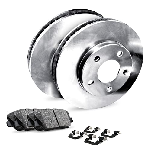 R1 Concepts Rear Brakes and Rotors Kit |Rear Brake Pads| Brake Rotors and Pads| Ceramic Brake Pads and Rotors |Hardware Kit |fits 2008-2017 Honda Accord, 2009-2014 Acura TSX - Image 1