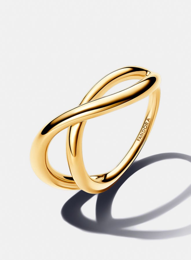 خاتم مطلي بالذهب عيار 14 قيراط