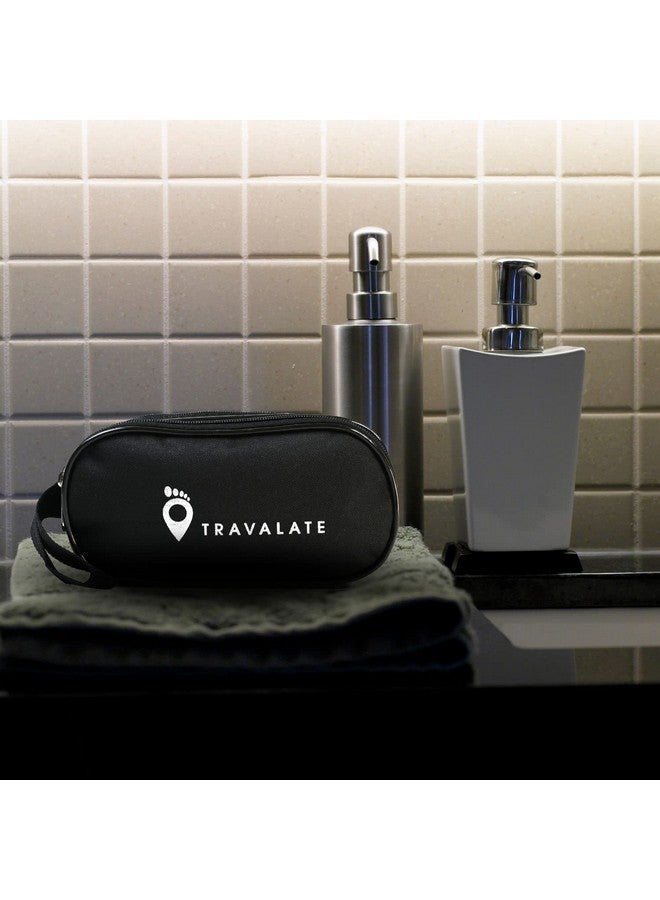 TRAVALATE Polyester Toiletry Bags Bags Makeup Shaving Kit Pouch Aider Rust Polyester Travel Kit Bag With Belt For Men And Women -Black, 5 cm - Image 4