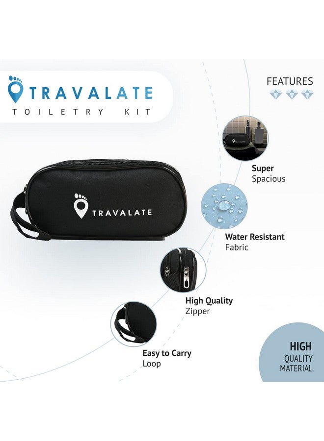 TRAVALATE Polyester Toiletry Bags Bags Makeup Shaving Kit Pouch Aider Rust Polyester Travel Kit Bag With Belt For Men And Women -Black, 5 cm - Image 3