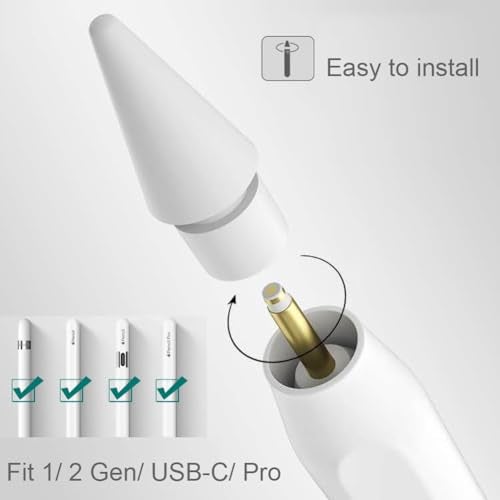 SIXFU Replacement Tips for Pencil 1st Generation 2nd GenerationPro Tips iPencil Nibs Accessories for Apple Pen 12 Gen16 Pack - Image 3