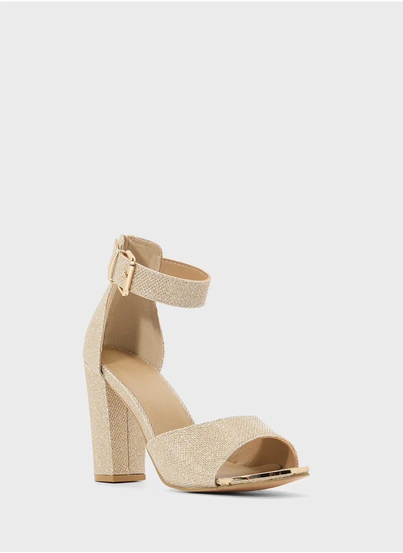 Truffle High Block Heel Sandal