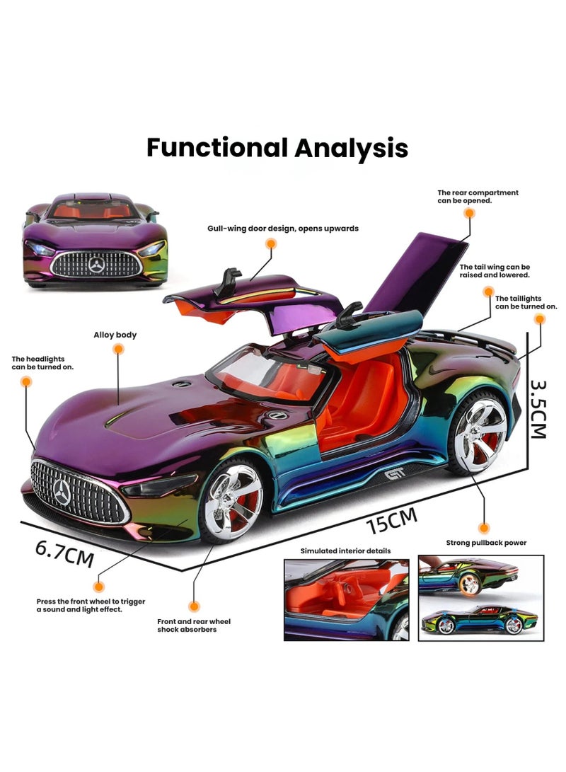 general 1:32 Mercedes alloy car model with opening doors collectible display toy realistic car can be gifted to friends and family - Image 2