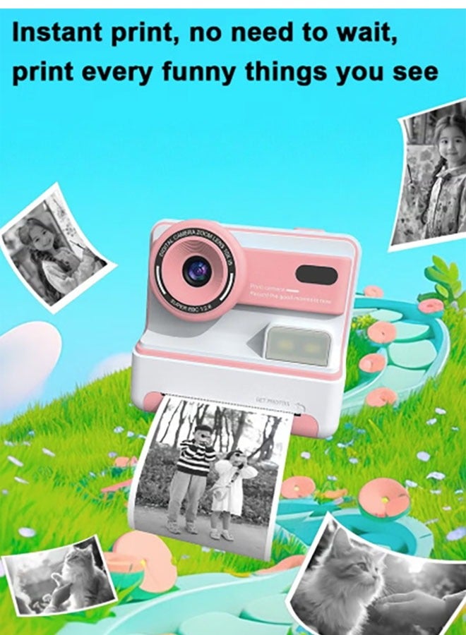 Bukela Children's Camera, Printable Photo Camera, Toddler Camera Toy for Children Aged 3-14, Digital Camera Birthday Gift for Girls Aged 4, 5, 6, 7, 8, 9, 10, 11, 12, 13 (pink), With 32 Tf Card Display and 2 Rolls Of Film - Image 2