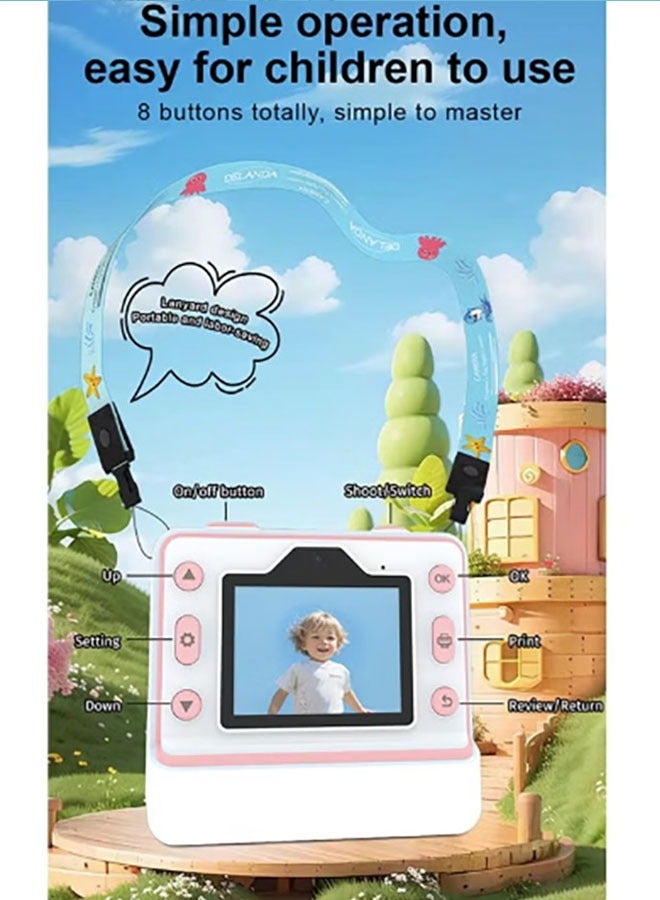 Bukela Children's Camera, Printable Photo Camera, Toddler Camera Toy for Children Aged 3-14, Digital Camera Birthday Gift for Girls Aged 4, 5, 6, 7, 8, 9, 10, 11, 12, 13 (pink), With 32 Tf Card Display and 2 Rolls Of Film - Image 4