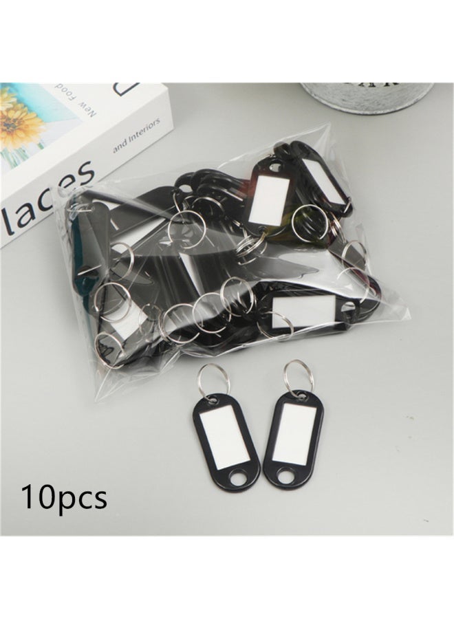 Generic 10pcs Multicolor Plastic Keychain Luggage ID Name Tags Hotel Number Classification Card for Women Men Car Bag Backpack Pendant-Color:J  - Image 1