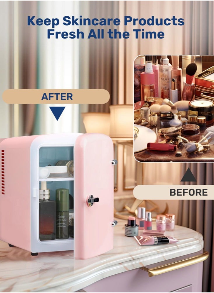 Joshberg Mini Fridge, 4 Liter /6 Cans Skincare Fridge for Bedroom, Dorm, Car, Office,  Small Compact Fridge, Thermoelectric Cooler and Warmer  - Image 3