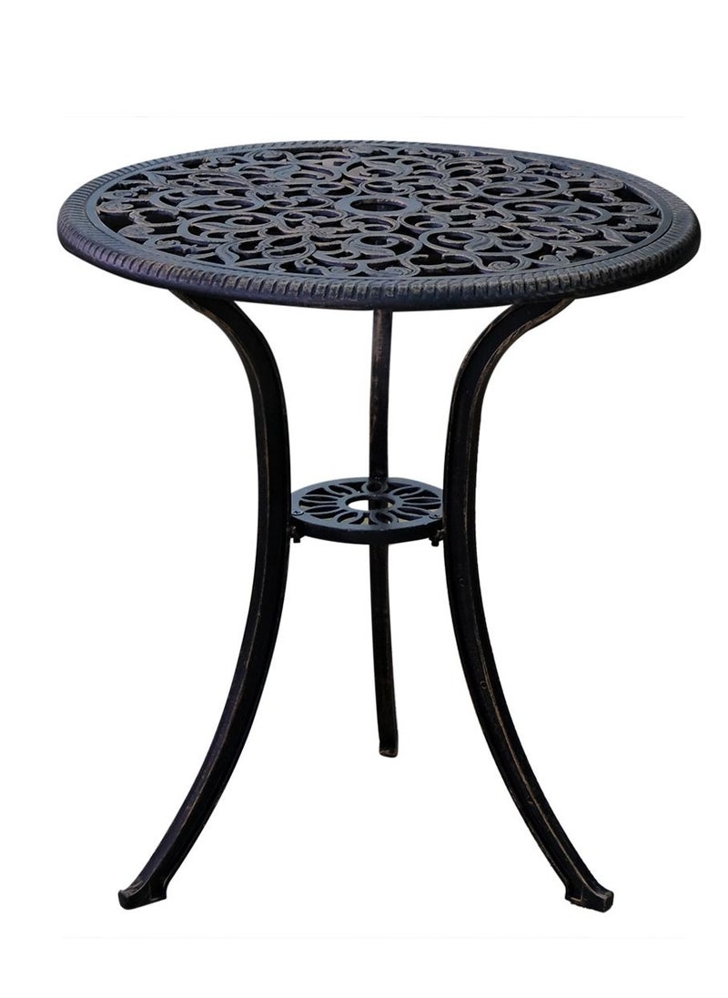 Oasis Casual Cast Aluminium Brown Balcony Set with Green Cushion BY101  - Image 3