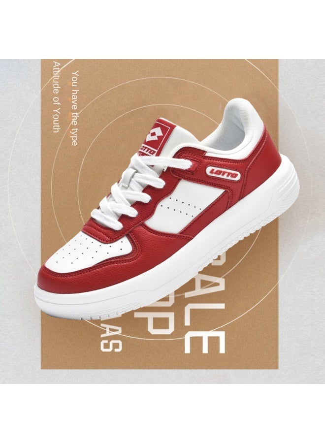 LOTTO Fashionable And Versatile Women's Board Shoes, New Autumn Style Student White Sneakers, Leather Upper, Lightweight, Soft Sole, Wear-resistant, Comfortable Casual Shoes For Women - Image 2