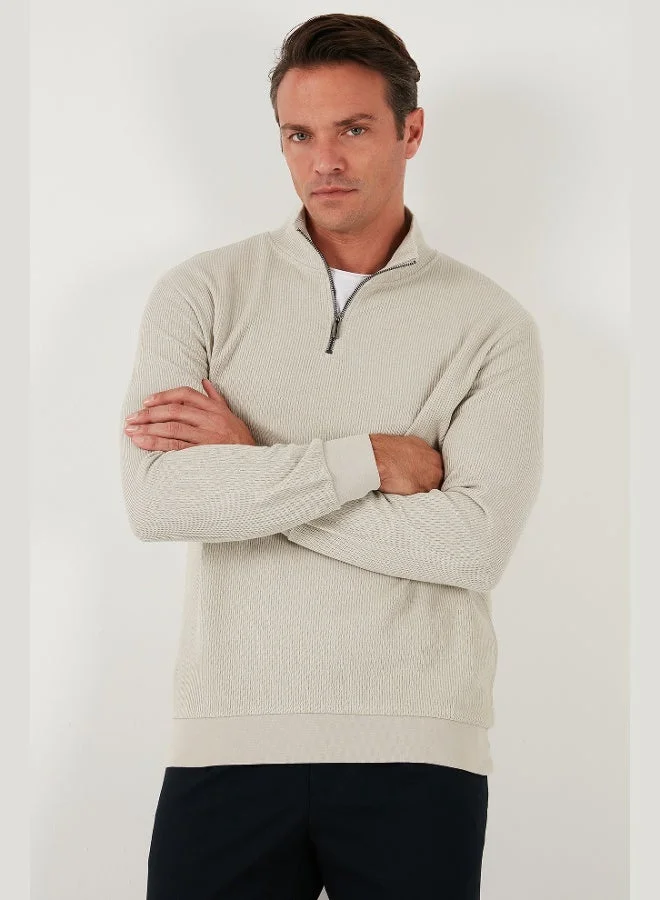 Buratti  Buratti Cotton Regular Fit Half Zipper Stand Collar 2-Pack Sweat Men's SWEAT 5905716S2 for Men | Best Price UAE