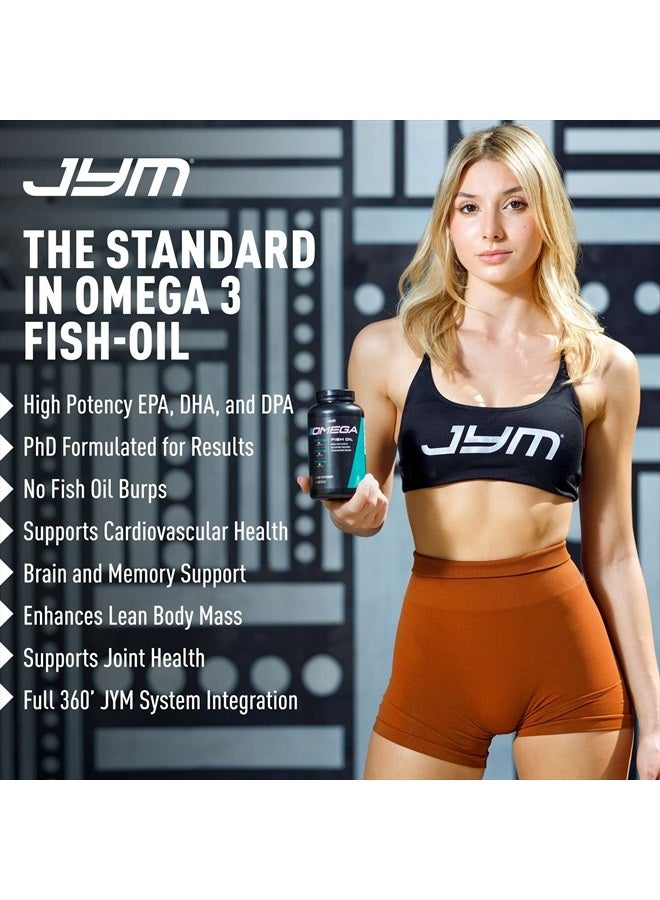 JYM Supplement Science Omega JYM Fish Oil 2800mg, High Potency Omega 3, EPA, DHA, DPA for Brain, Heart, & Joint Support 120 Soft Gels - Image 5