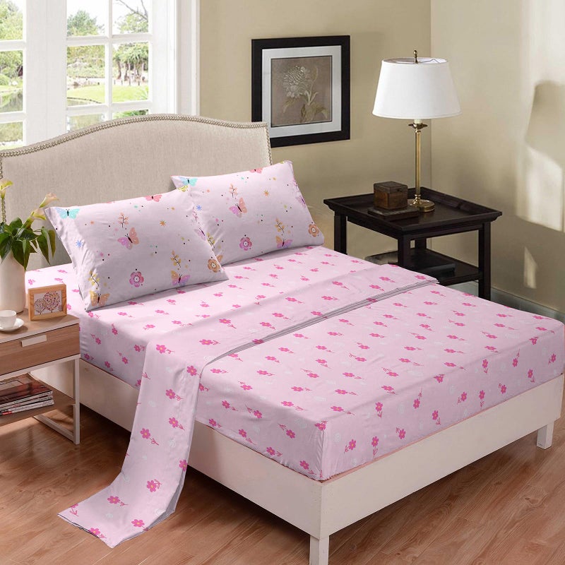 Bodhi Colorful Rainbow Butterfly Comforter Twin for Girs Room Decor,Girls Twin Comforter Sets with Flower Sheets,Teen Girls Bedding Twin 6 Piece - Image 3