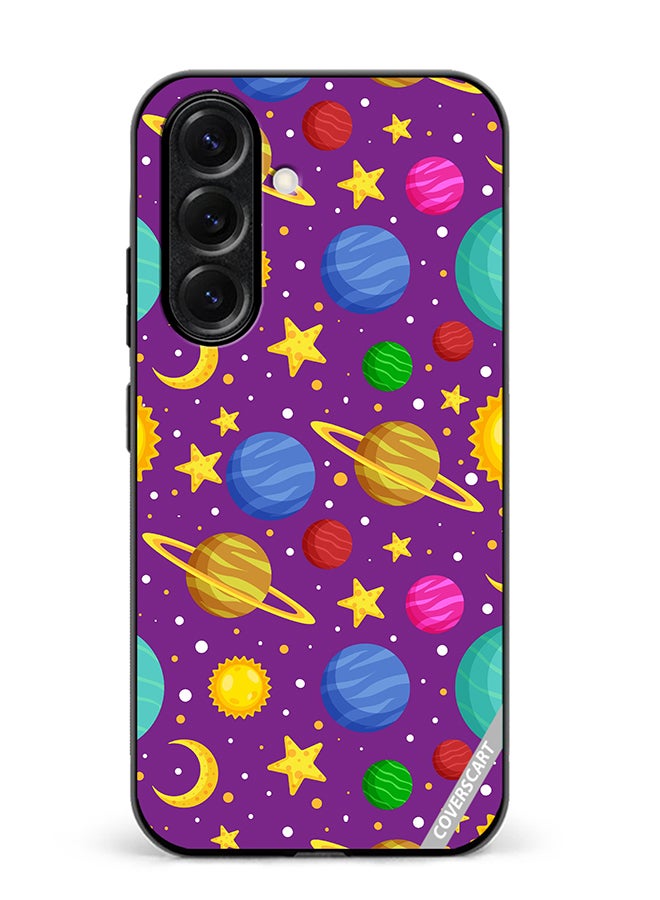 VR CREATIVE Protective Case Cover For Samsung Galaxy A56 Celestial Bodies Seamless Pattern Design Multicolour
