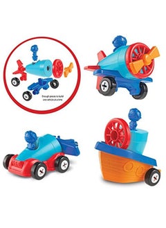 Learning Resources 123 Build It Car Boat Plane 15 Pieces  - Image 2