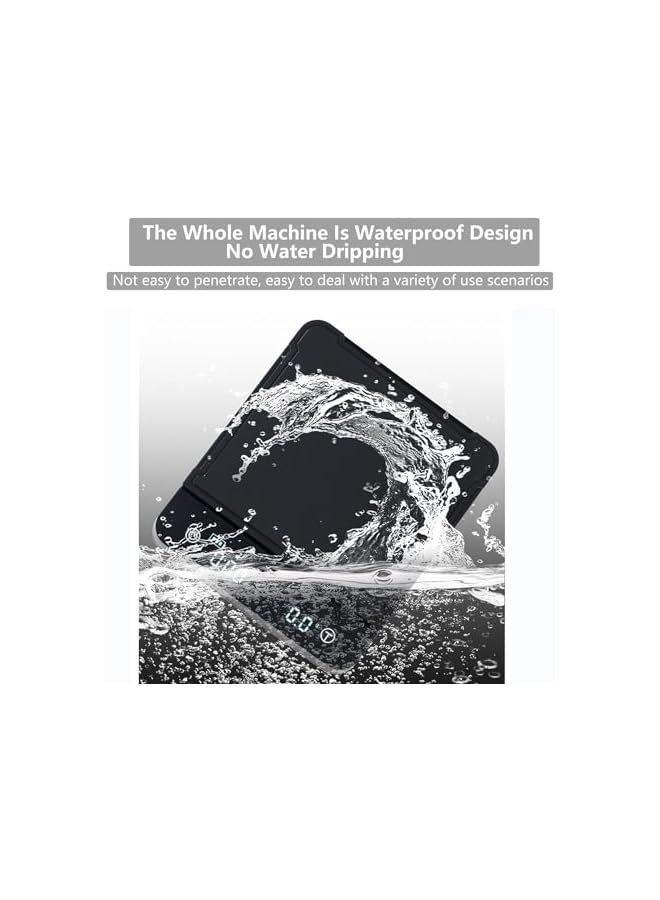 promass Digital Coffee Scale with Timer, 0.1g High Precision Food Scale, Waterproof Rechargeable Kitchen Scale, Pour Over Espresso Weight Scale, Mini Coffee Scale with Touch Sensor Pad, 6.6 lbs/3 kg - Image 3