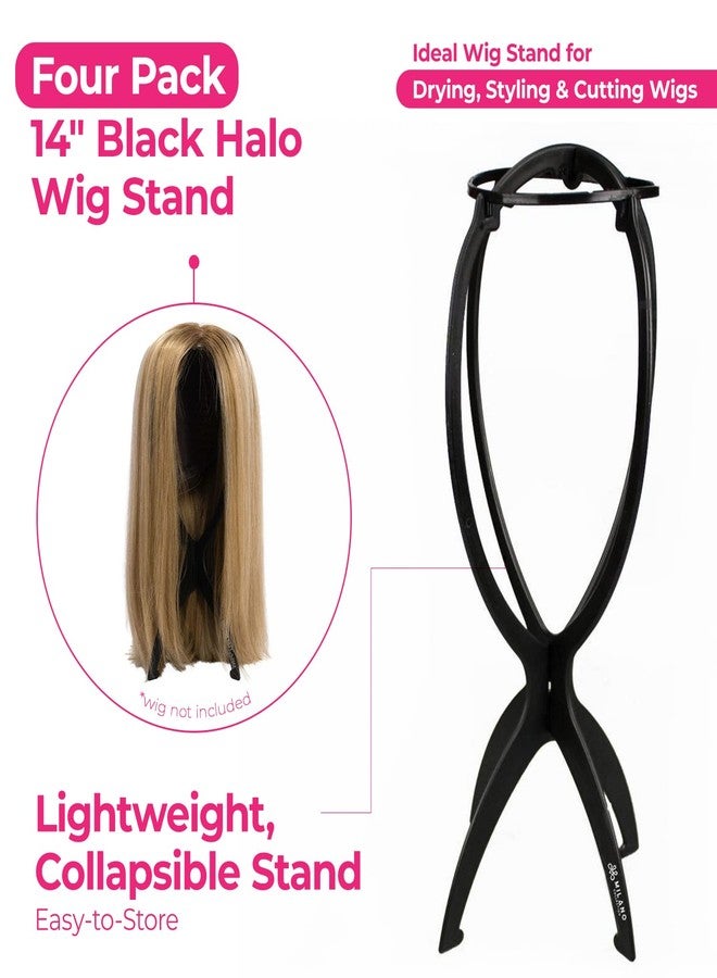 MILANO COLLECTION Bundle Wig Grip Band + Wig Stands, Non Slip Extra Hold Tan Wig Band for Wigs and Frontals + 4-pack Wig Stands for Drying, Styling, or Displaying - Image 5
