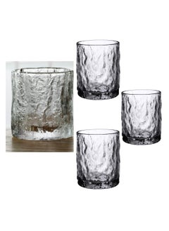 MAAC HOME Qbebe MAAC Home Set of 4 Artisanal Glass Cup with Vintage Charm| Elegant Durable and Classic design Perfect for Family Everyday Use, and Family Get- Together, Restaurant, Banquet and More 