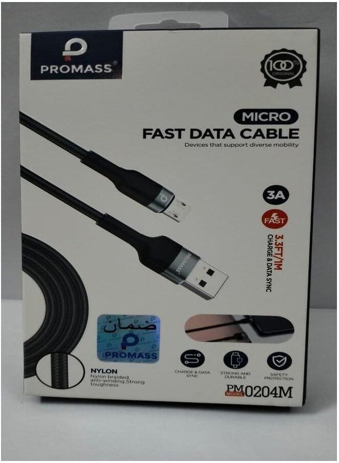 Promass Original Micro Fast Data Cable Black. - Image 1